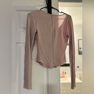 Free People Ribbed Long Sleeve Top